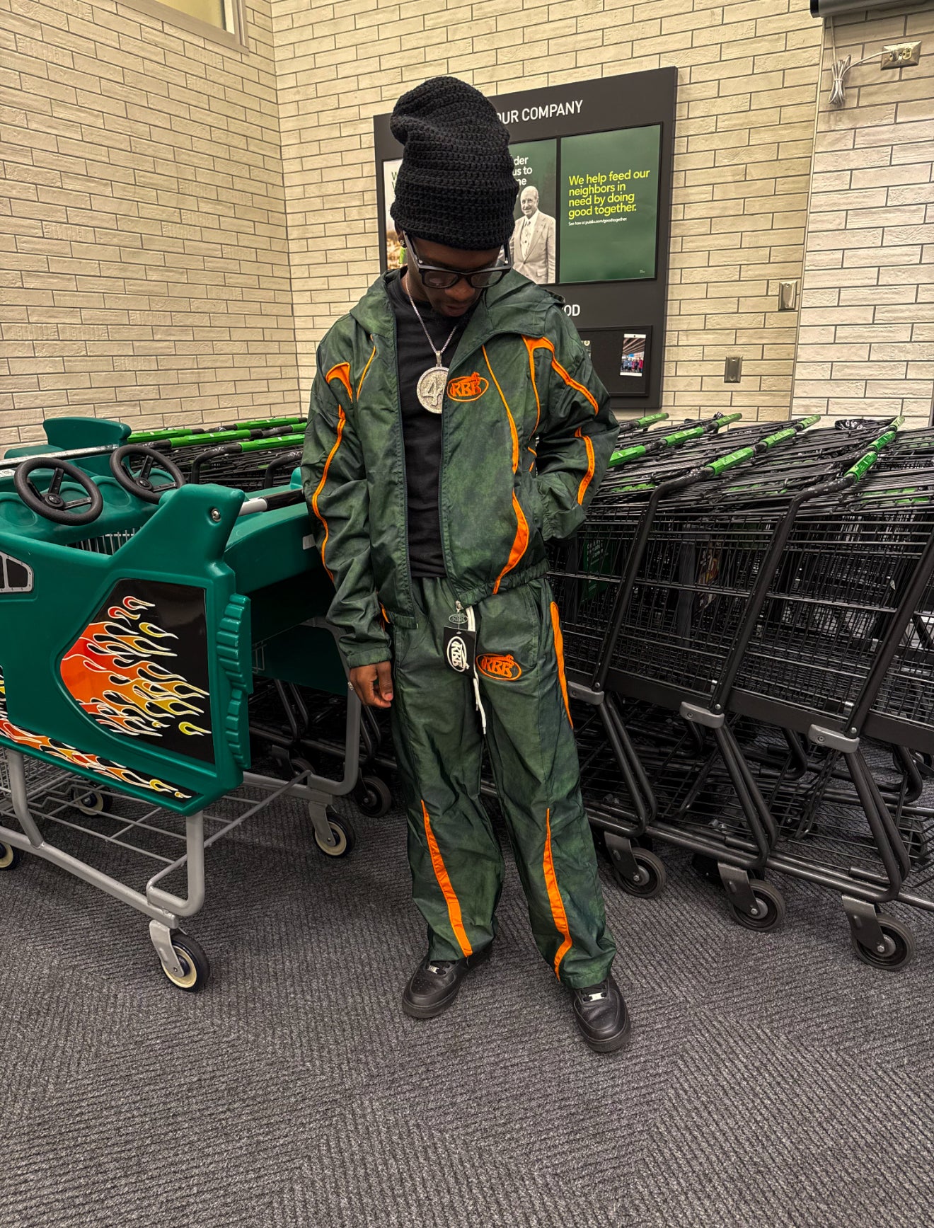 Green $ Orange Windbreaker Fullset $