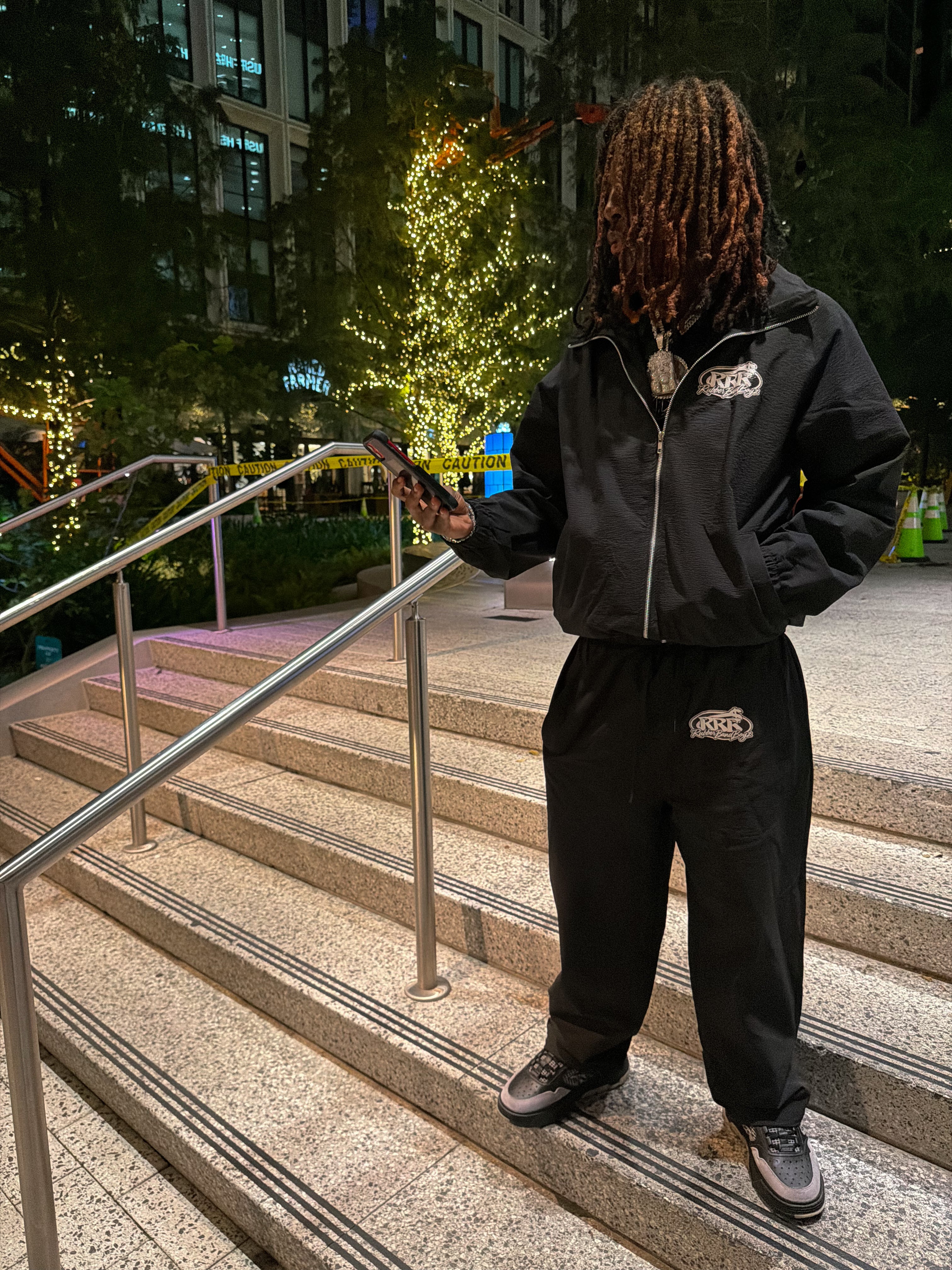 BLACK WOVEN RBB FULL-SET