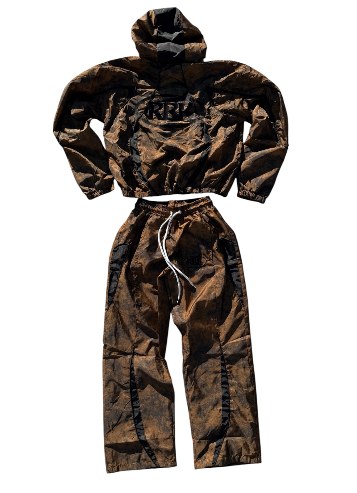 Brown $ Black Camouflage Fullset Windbreaker $
