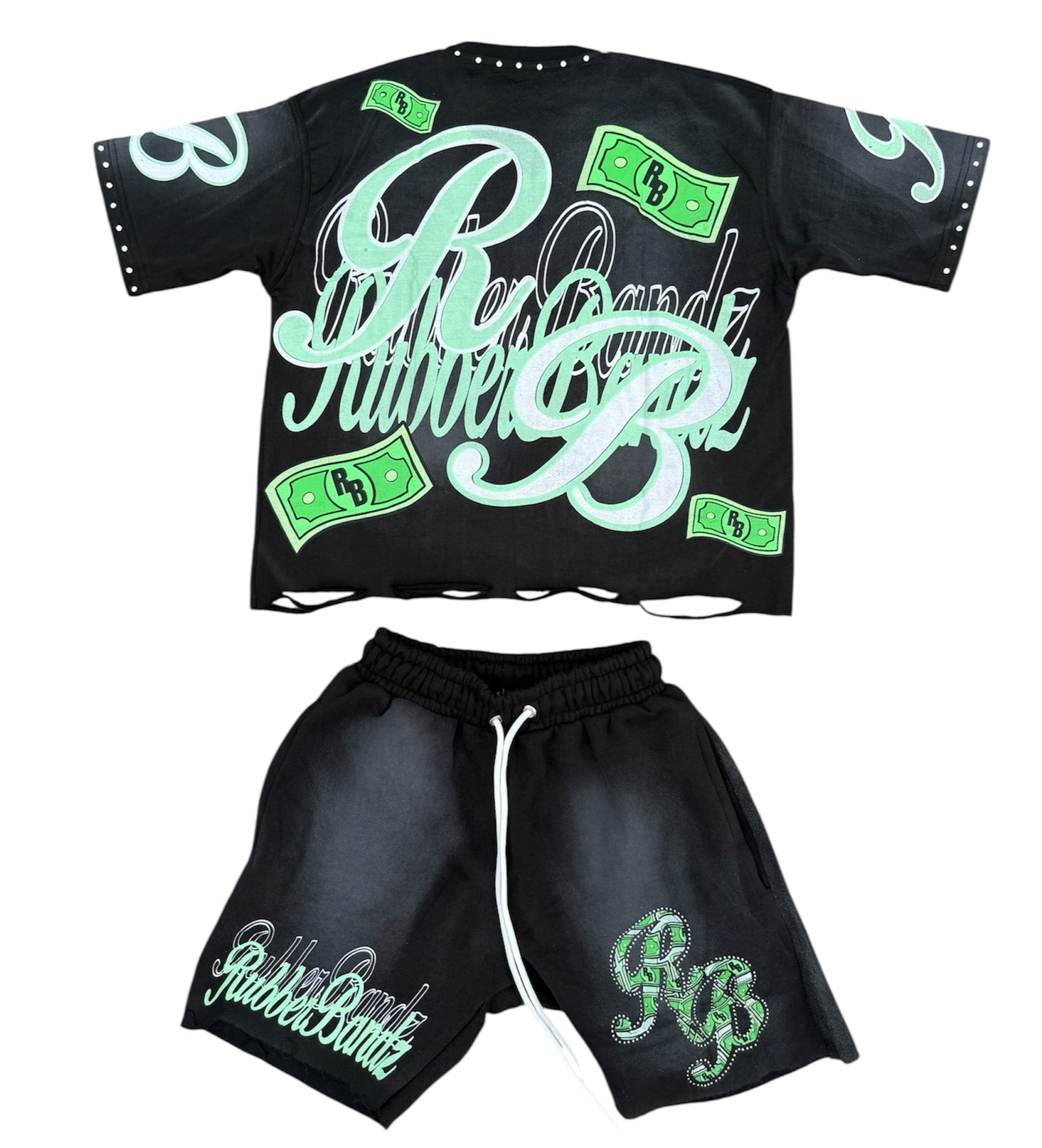 RubberBandz Short Set-Neon