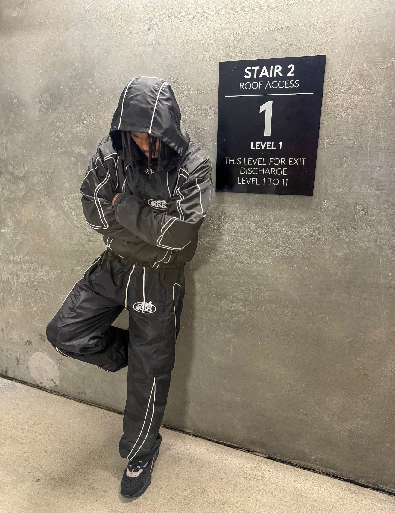 “Black & White” RBB$ Windbreaker